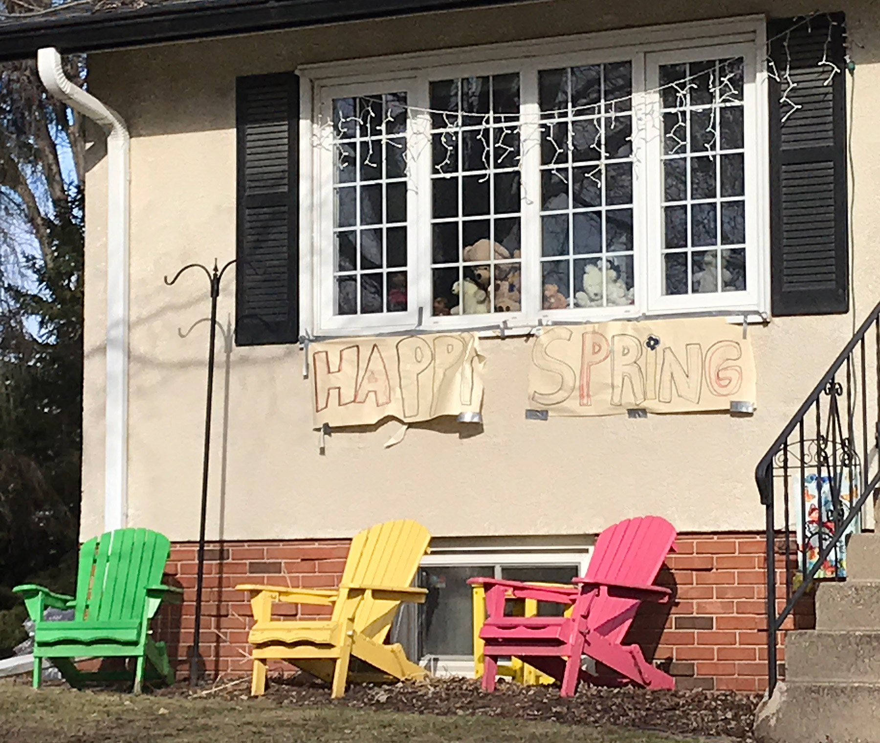 Sign: "Happy Spring"