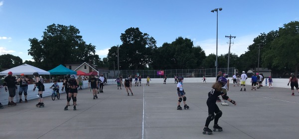 Skate Against Hate event at Harmon Park on July 11, 2020