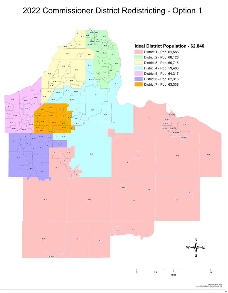 Map showing new Dakota County districts.