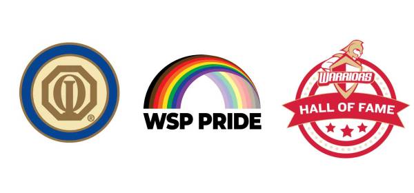 Logos for Optimist Club, WSP Pride, and Warriors Hall of Fame