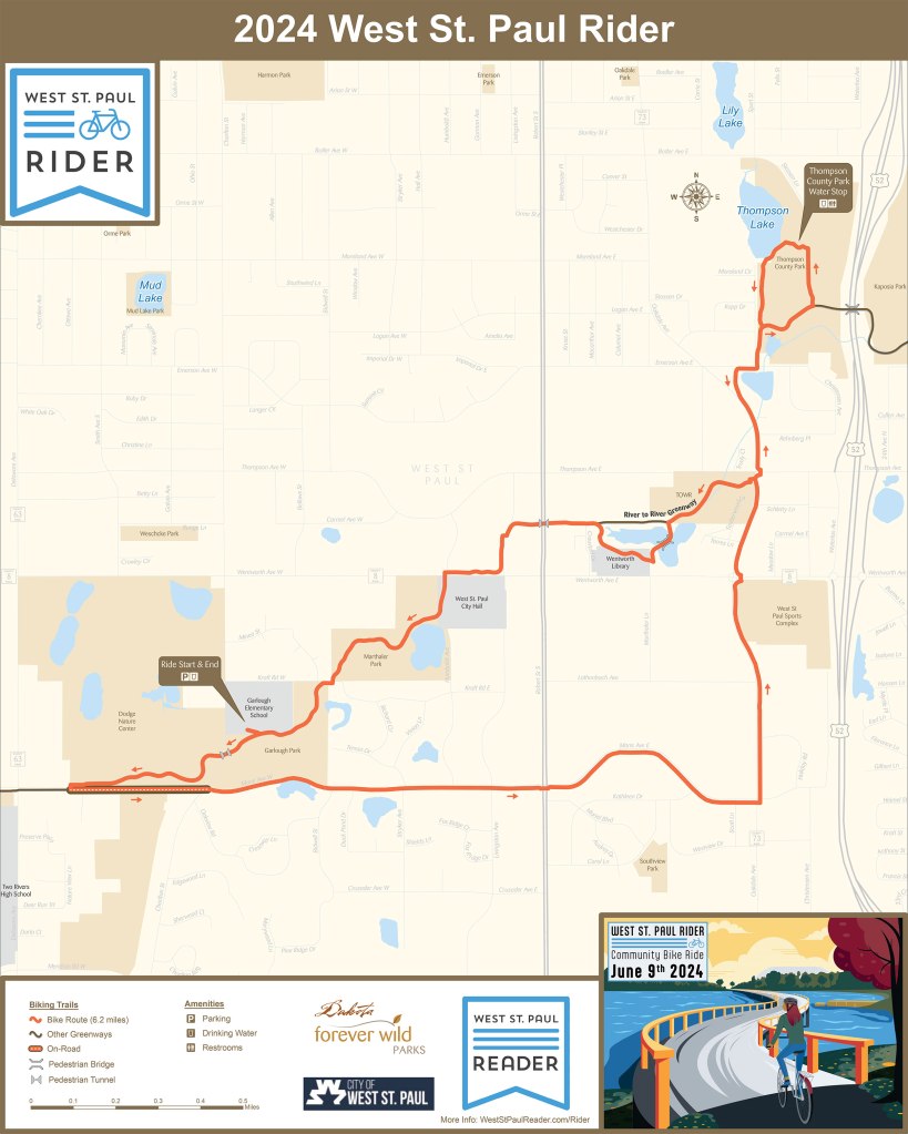 2024 West St. Paul Rider route map