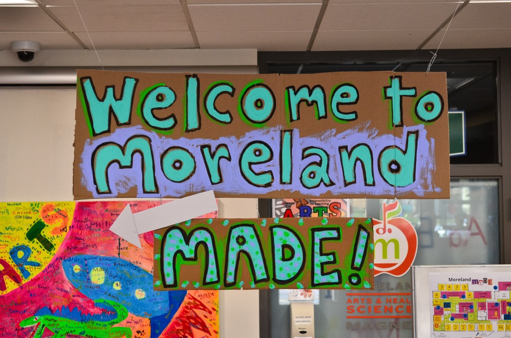 Moreland Made Sign: "Welcome to Moreland Made!"